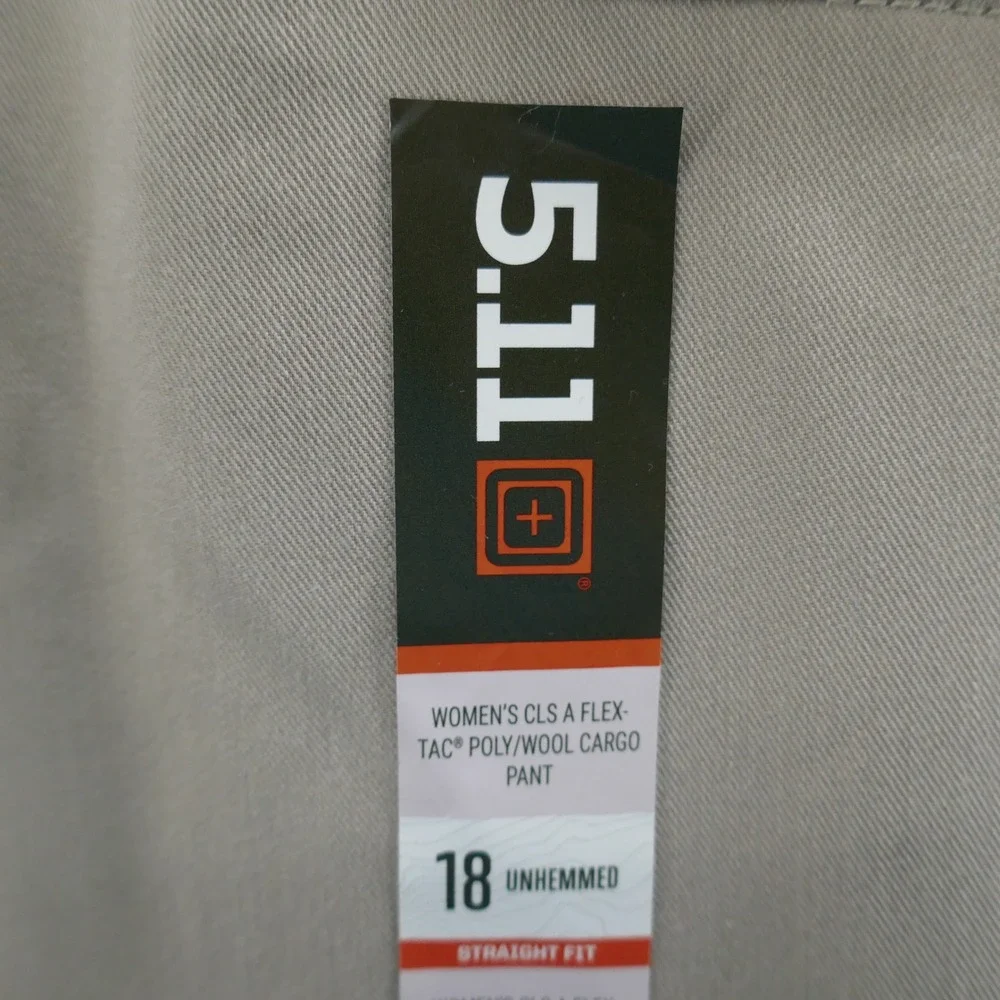 5 11 Tactical Womens Flex Tac Merino Wool Cargo Pants Tan‎ Unhemmed NEW
